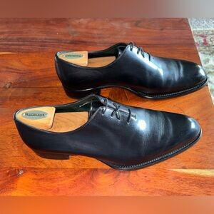 Brioni Black Leather Derby Shoes